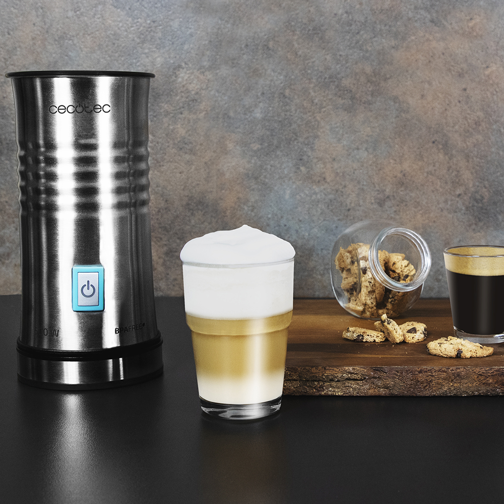 Cecotec Mousseur à Lait Power Latte Spume 4000 - 240 Ml - 500W - Fonction Réchauffer - Pour Tout Lait